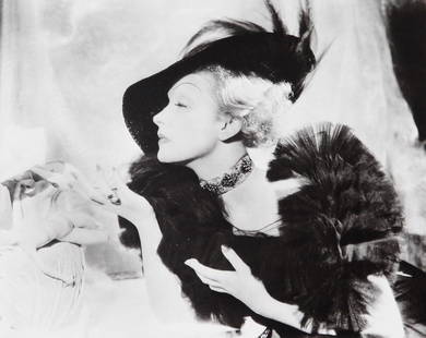 Cecil Beaton: Marlele Dietrich 1935: Artist: Cecil BeatonTitle: Marlele Dietrich 1935Date Printed: Printed in 1979 Heavy weight, matte finishMedium: Vintage Photogravure With dry mount tissue guardPrint Origin: Printed in Italy in