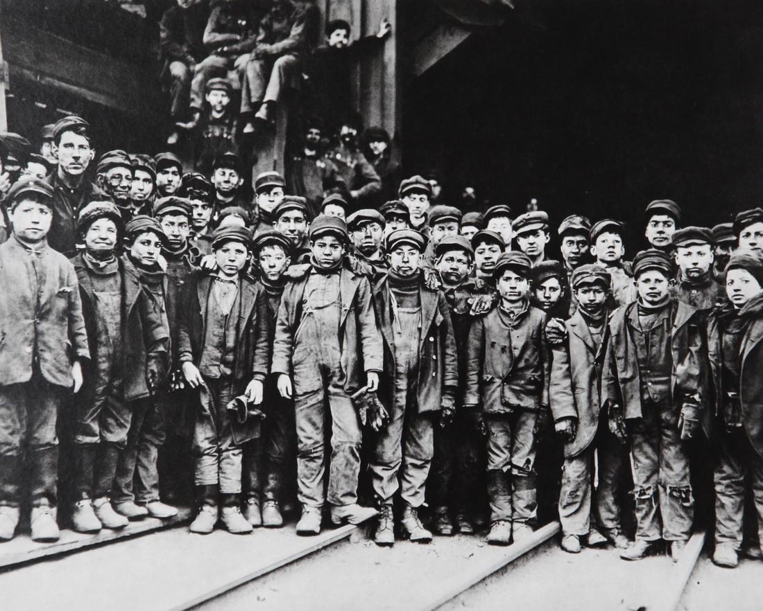 Lewis Hine: Young coal miners Pennsylvanya 1911: Artist: Lewis Hine Title: Young coal miners Pennsylvanya 1911 Date Printed: Printed in 1979 Heavy weight, matte finish Medium: Vintage Photogravure With dry mount tissue guard Print Origin: Printed in