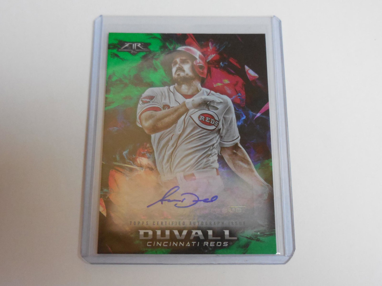 18 TOPPS FIRE ADAM DUVALL AUTO #'D 40/75: Title: 18 TOPPS FIRE ADAM DUVALL AUTO #'D 40/75 Date/Period: MODERN Additional Information: HELLO! THANK YOU FOR VISITING OUR LISTING. UP FOR SALE IS A WONDERFUL CARD FOR ANY COLLECTOR. PLEASE SEE PHO