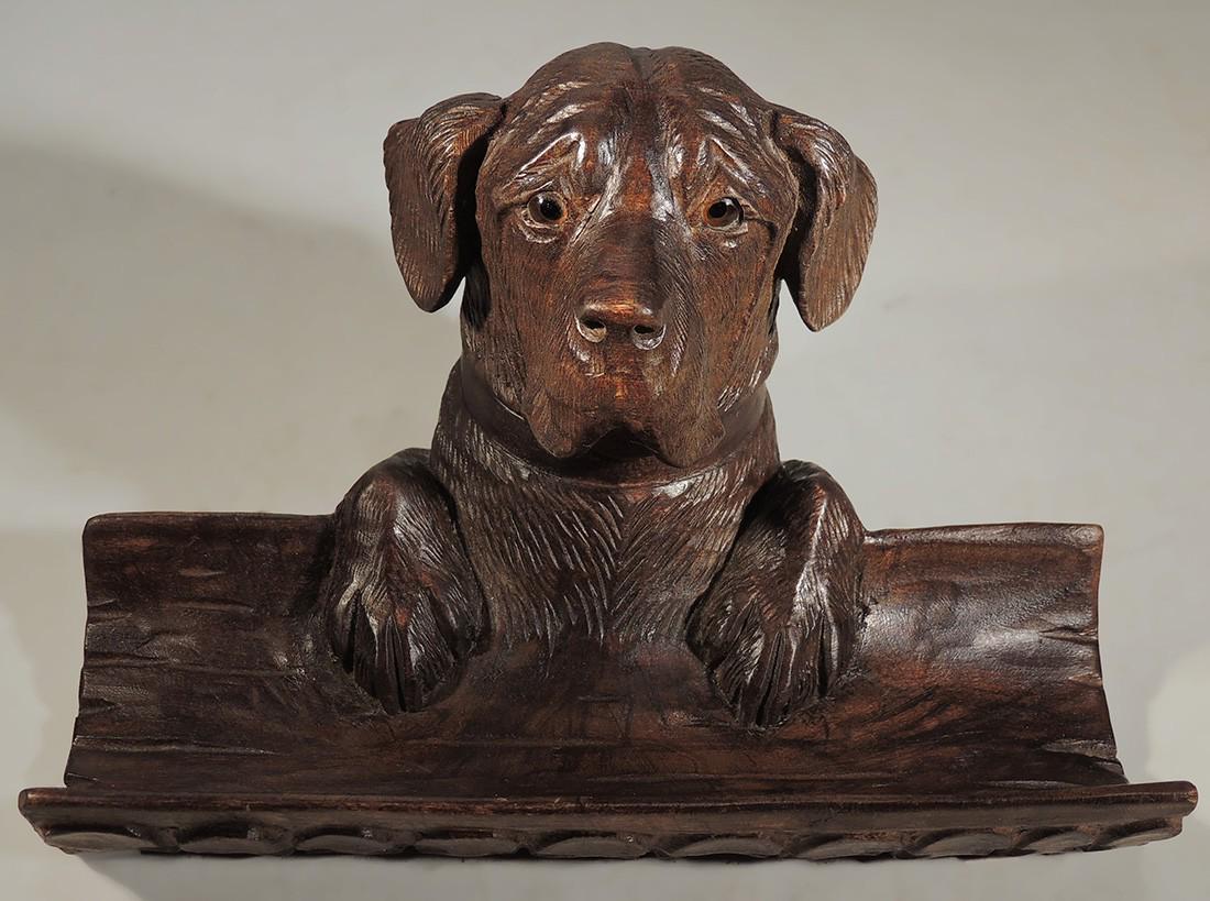 Black Forest Hunting Dog Head Inkwell (1 of 4)