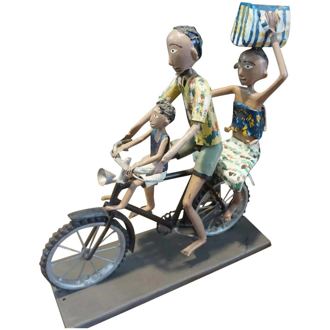 Modern African Art Metal Bicycle for two (1 of 11)