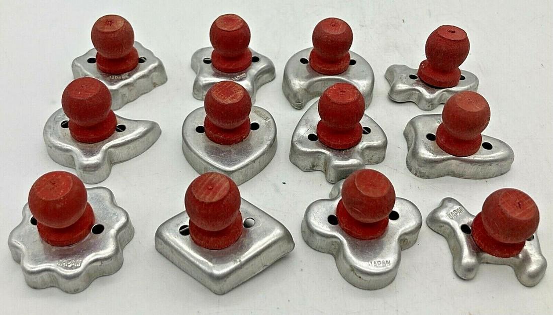 12 Vintage Miniature Aluminum Cookie Cutters (1 of 7)