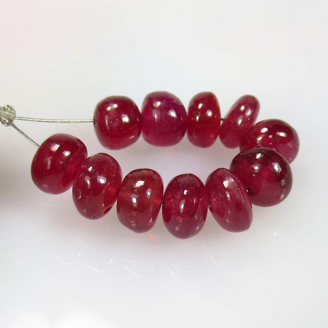 19.75 Ctw Natural 11 Mozambique Red Ruby Round Beads (1 of 2)