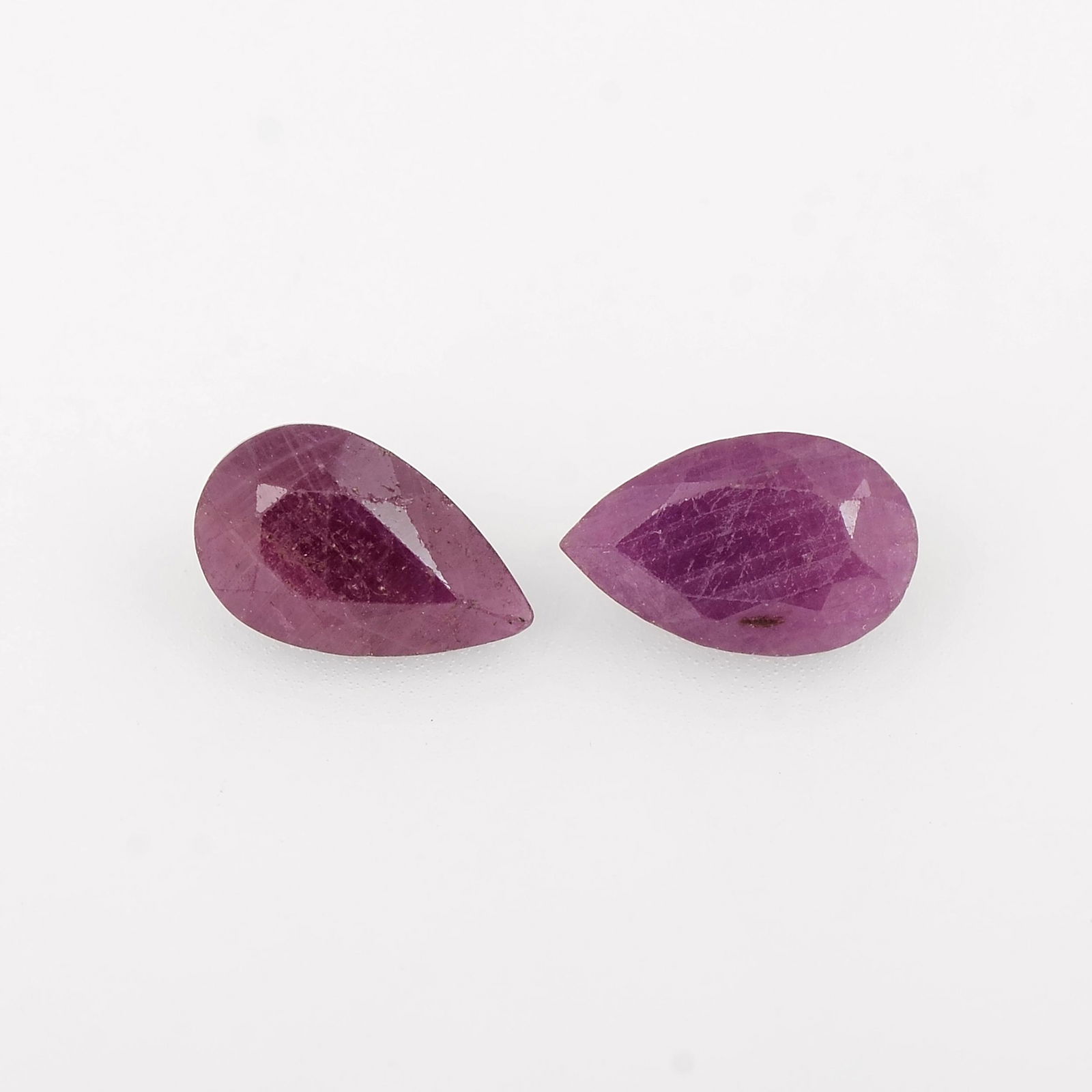 2.4 Carat Red Color Pear Natural Ruby Loose Gemstone 2 Pieces (1 of 7)
