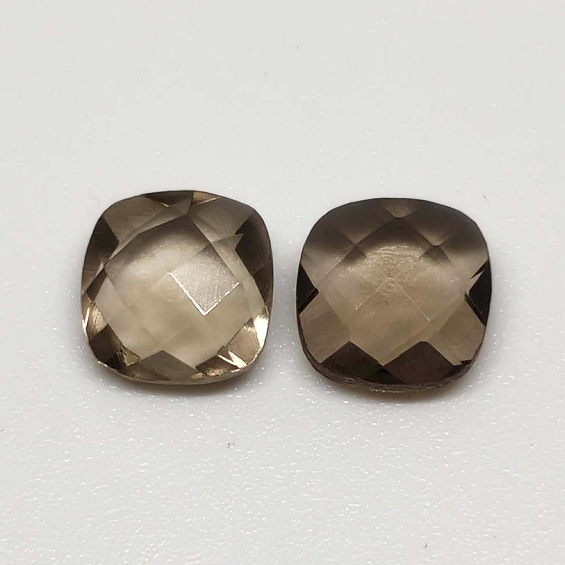 3.10 ct Natural Smoky Quartz Pair: No Reserve! Title: 3.10 ct Natural Smoky Quartz Pair Additional Info: Gemstones: Smoky Quartz Carat Weights: 3.10 ct Size/Dimensions: 7 x 7 x 5 mm Origin : Scotland Materials: Quartz Weight Unit: Ct S
