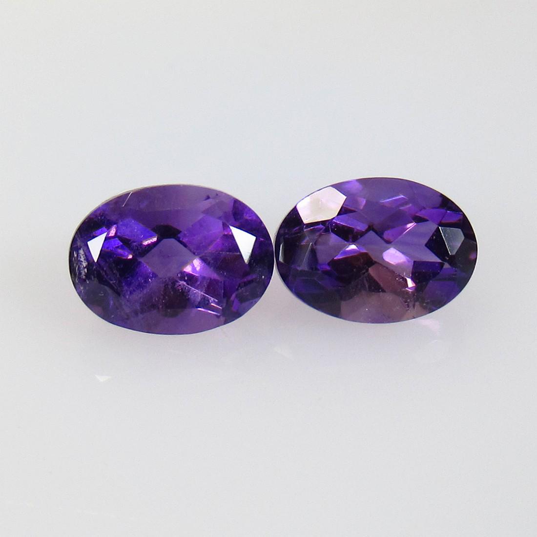 1.64 Ctw Natural Purple Amethyst Oval Pair (1 of 2)