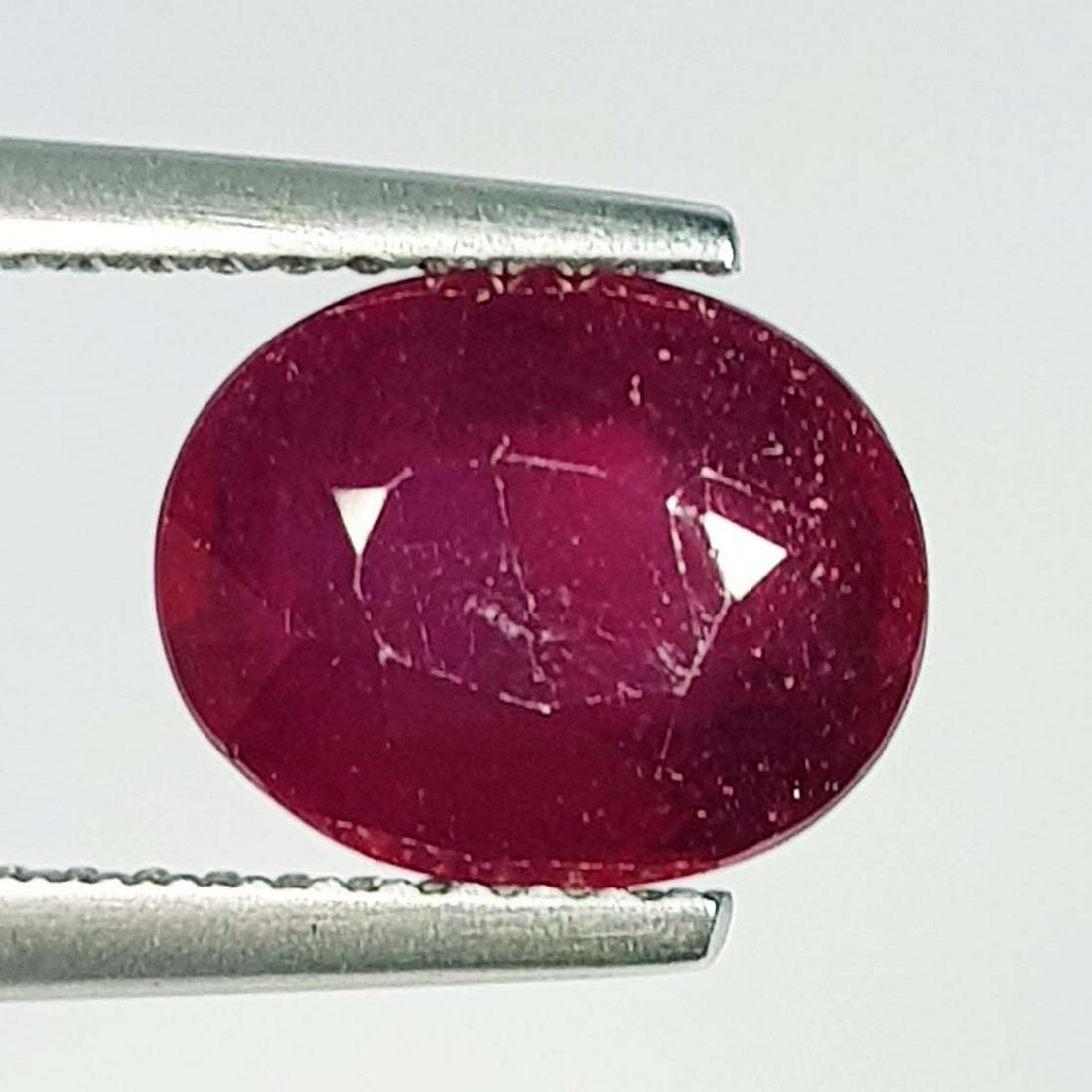 3.15 Ct  Natural Ruby Oval Cut (1 of 4)