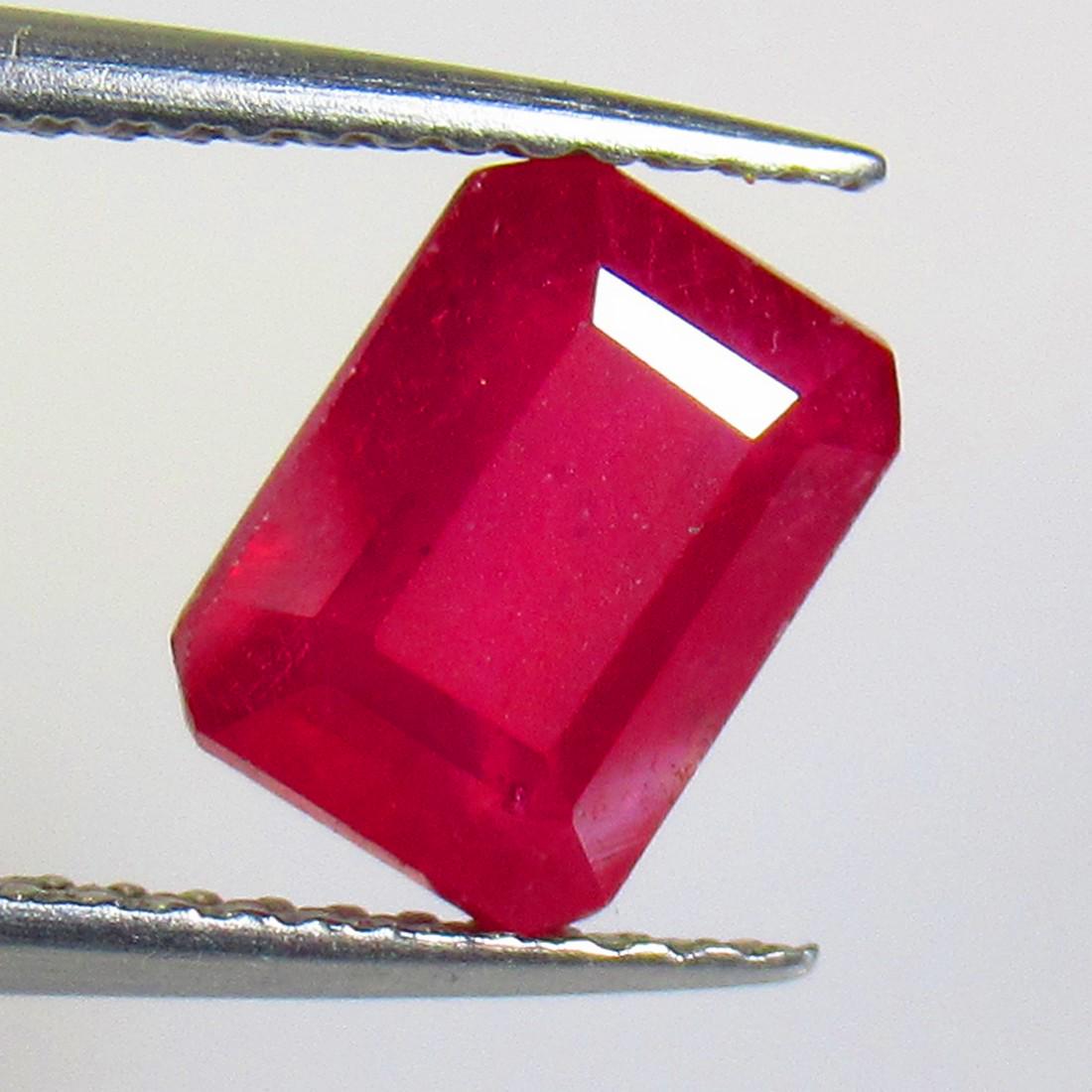 2.65 Ctw Natural Mozambique Red Ruby Octagon Cut (1 of 2)