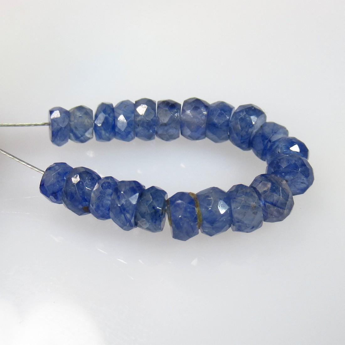 11.64 Ctw Natural 20 Blue Sapphire Round Cut Beads (1 of 2)