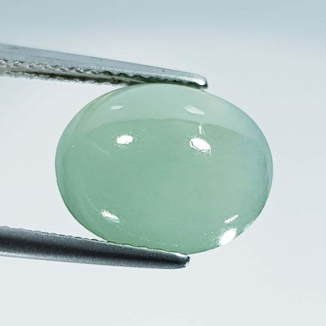 Natural Green Jade Oval Cabochon 5.94 ct (1 of 5)