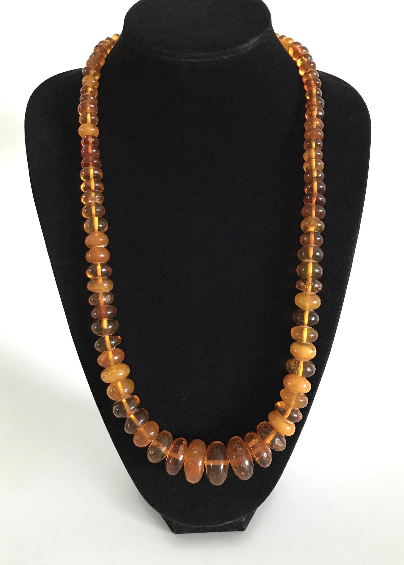 Phenomenal Unique Vintage Amber Necklace made from Doughnut shaped Amber beads (1 of 9)