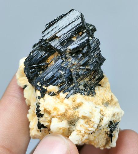 59  Gram Beautiful  Natural Black Tourmaline Specimen (1 of 3)