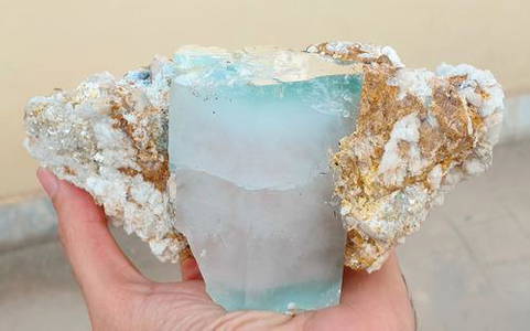 Natural & Unheated~ Double Terminated Bi Color Beryl (Morganite & Aquamarine ) Mineral Specimen