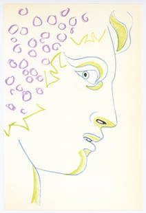 Jean Cocteau original lithograph | Bacchus: Medium: original lithograph. Printed in Paris in 1957 by Mourlot Freres. Size: 9 x 6 inches (225 x 150 mm). Artist, novelist, poet, playwright and film director Jean Cocteau executed this original