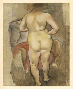 Jules Pascin lithograph "Venus de dos": Medium: lithograph (after the painting). Printed in Paris in 1954 by the atelier of Mourlot Frères in an edition of 2000. Size: 12 1/4 x 9 1/2 inches; 315 x 245mm (total sheet size, including