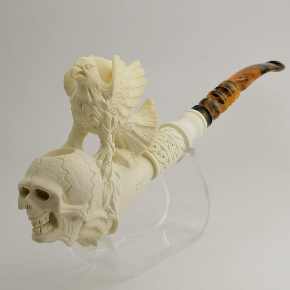 Skull Eagle and Dragon Meerschaum Pipe (1 of 12)