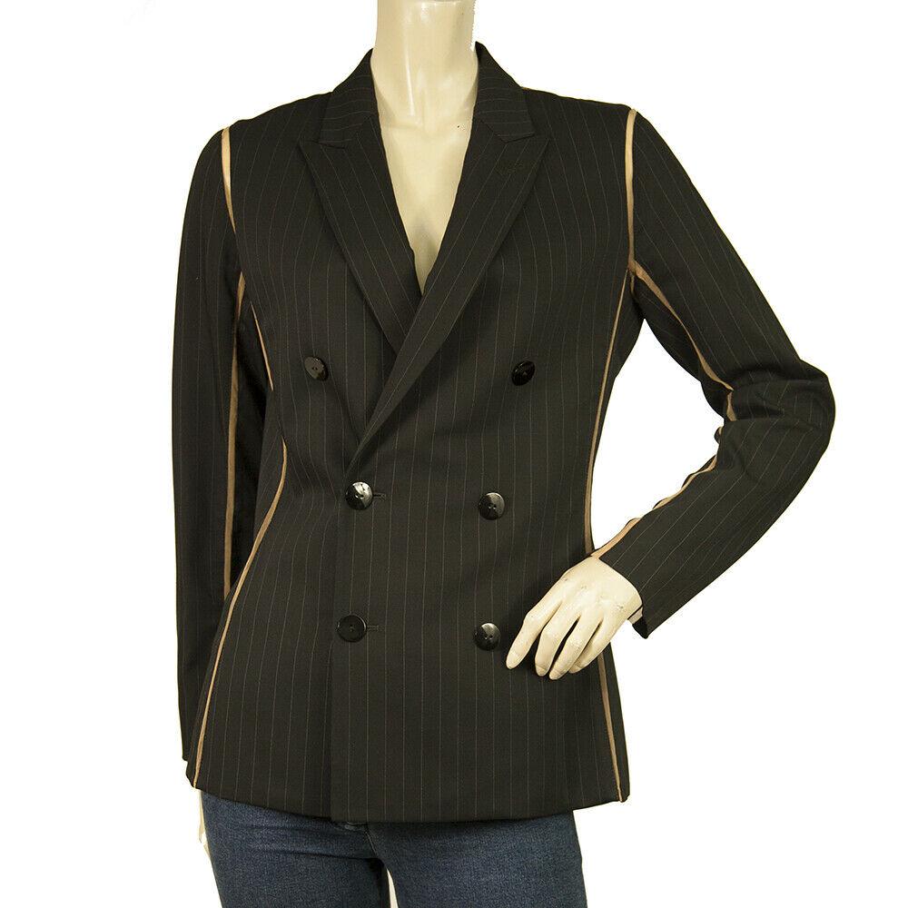 Jean Paul Gaultier Black Striped Double Breasted Fitted Jacket Blazer size 40 (1 of 6)