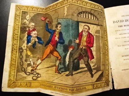 1825 Pamphlet David Hoggart the Murderer Derbyshire: Title: 1825 Pamphlet David Hoggart the Murderer DerbyshireDescription: Rare pamphlet entitled "The Life of David Hoggart, the Murderer Alias Mc Colgan, Alias Daniel O'Brian; Related to Himself While