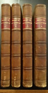 1818 Fine Bindings Tales of My Landlord: Title: 1818 Fine Bindings Tales of My LandlordDescription: Set of four volumes "Tales of My Landlord, Second Series", by Walter Scott and arranged by Jedediah Cleishbotham, printed at Edinburgh for