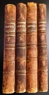 1756 Four Vol Set The Rambler Samuel Johnson: Title: 1756 Four Vol Set The Rambler Samuel Johnson Description: Four volume set of "The Rambler in Four Volumes", by Samuel Johnson, printed at London for A. Millar. 1756. The Fourth Edition. Uniform