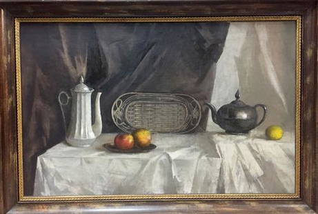 Oil painting Still life Alexey Fedorovich Vlasov: NoBag 33 *** ABOUT THIS PAINTING *** * TITLE: "Still life" * ARTISTS: Alexey Fedorovich Vlasov * SIZE: 70x110 cm/'27.55x43.30 inches' * MEDIUM: oil, canvas * HAND PAINTED: Original painting from our