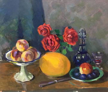 Oil painting Still life Kryzhanivskyi Viktor Vladimirovich: NoBag 55 *** ABOUT THIS PAINTING *** * TITLE: "Still life" * ARTISTS: Kryzhanivskyi Viktor Vladimirovich * SIZE: 50x60 cm/'19.68x23.62 inches' * MEDIUM: oil, canvas * HAND PAINTED: Original painting