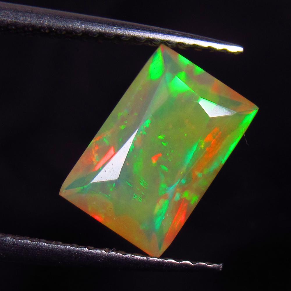 1.87 Ctw Natural Ethiopian Multicolor Fire Opal Rectangle Cut (1 of 2)