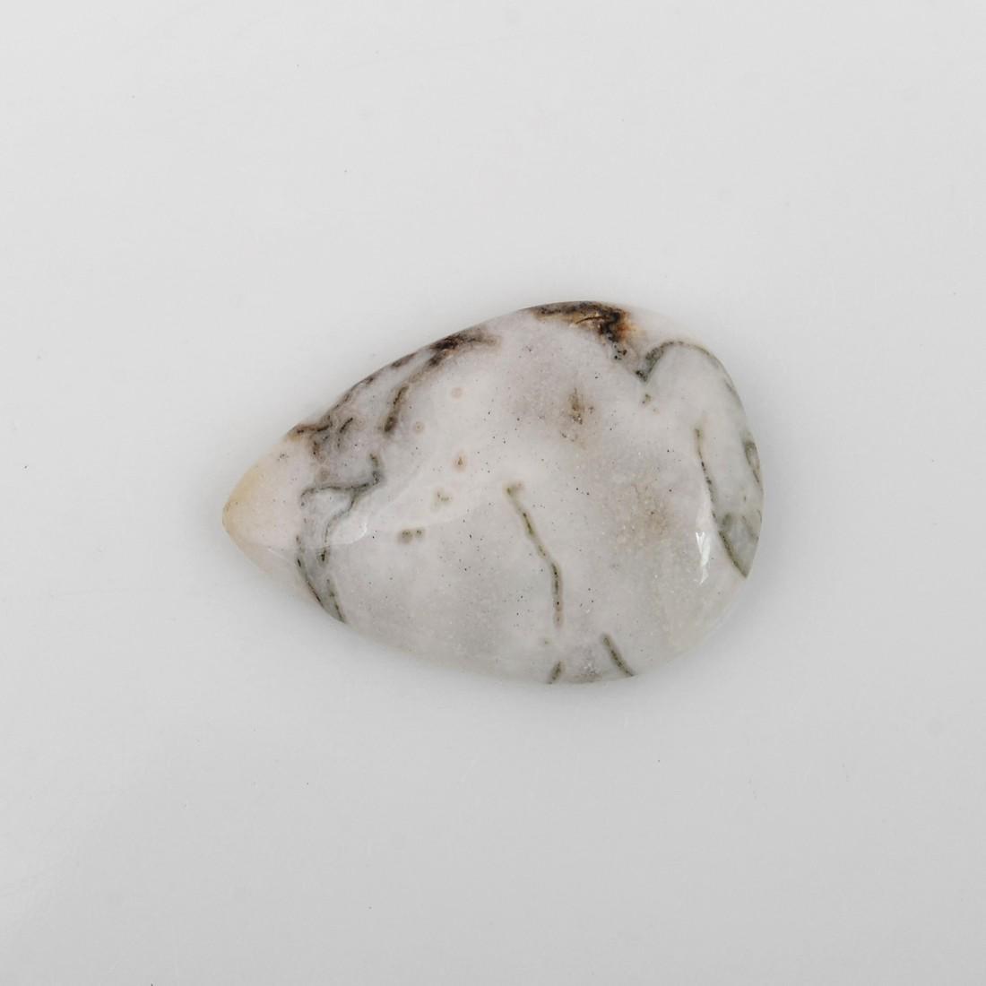 18.70 Carat Natural Pear White Agate Loose Gemstone 1 Pieces (1 of 7)