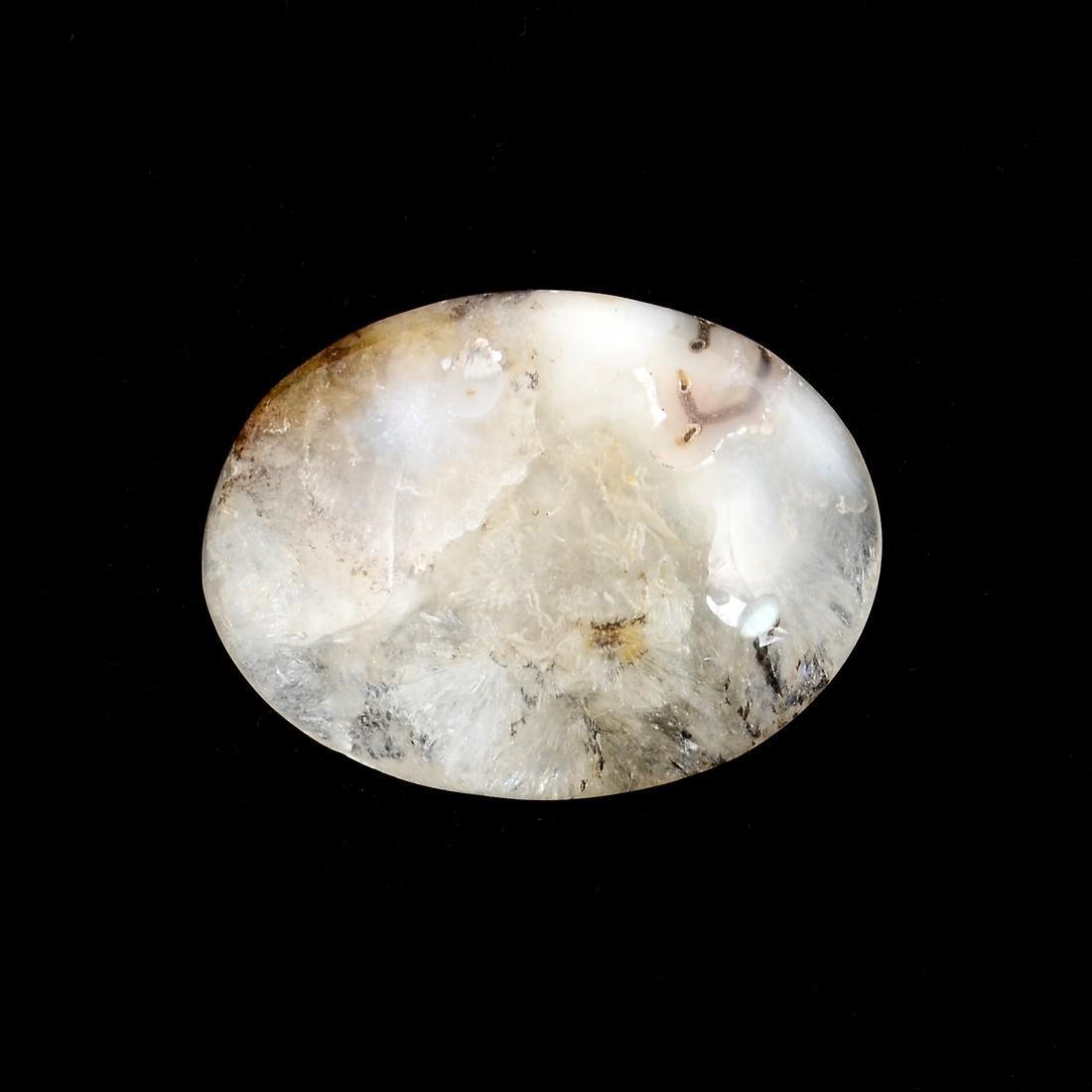 29.00 Carat White-Brown Color Natural Oval Botswana Agate Loose Gemstone 1 Pieces (1 of 7)