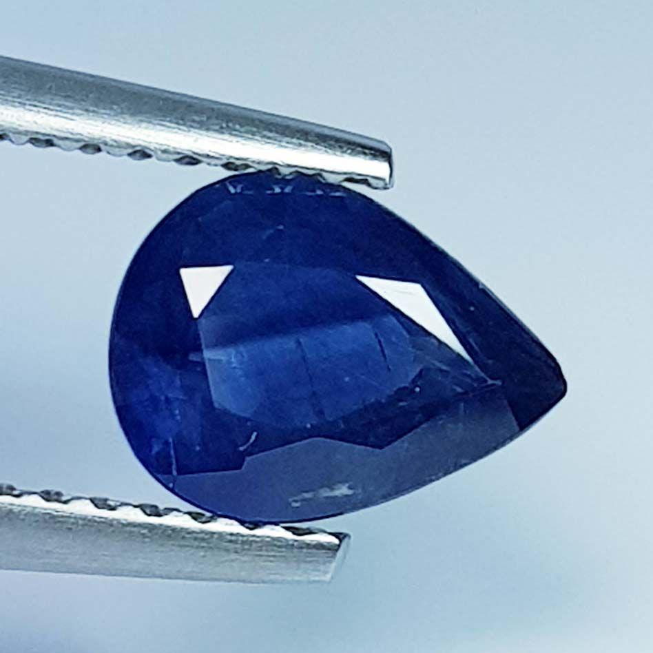 1.44 ct Natural Blue Sapphire: No Reserve! Title: 1.44 ct Natural Blue Sapphire Color/Clarity: VS Carat Weight: 1.44 Size/Dimensions: 8.00 x 6.20 x 3.70 Additional Information: Pear - Burma Shipping: Domestic: Flat-rate of $7.00