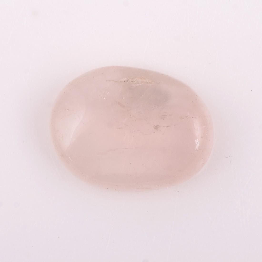 Pink Color 14.4 Carat Oval Shape Natural Rose Quartz Loose Gemstone 1 Pieces (1 of 7)