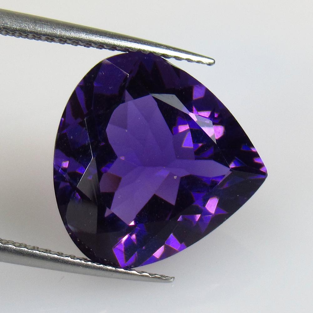 8.98 Ctw Natural Purple Amethyst Pear Cut (1 of 2)