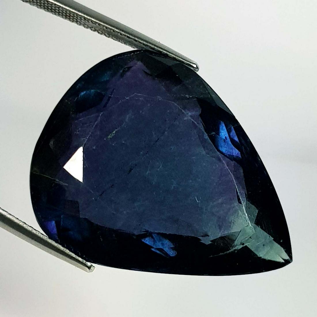 64.17 Ct Natural Bi Color Fluorite Pear Cut (1 of 2)