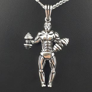 925 Sterling Silver - Necklace & Pendant Set: Necklace & Pendant Set Gender : Men/Women Material : 925 Sterling Silver Total Weight : 34 gr Necklace Lenght :65 cm Width :3,85 mm Pendant Lenght :6 cm Width:3 cm Condition : NEW / Unused Item