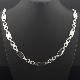 925 Sterling Silver - Necklace: Necklace Gender : Men/Women Material : 925 Sterling Silver TotaL Weight :67,48 gr Lenght :60 cm Width :9,65 mm Condition : NEW / Unused Item no:C438 -- SHIPMENT -- Items will be shipped