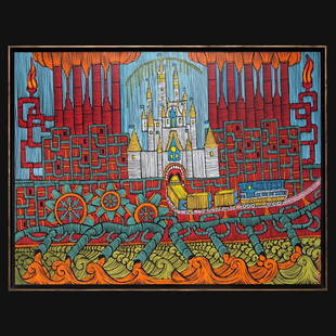 Disneyland oil painting, Barbudaz Sh: Title: "Disneyland" oil paintingArtist: Barbudaz ShMedium: Oil on canvasDate/Period: 2020Additional Information: 5% of the purchase amount will be transferred to the fund for humanitarian aid to