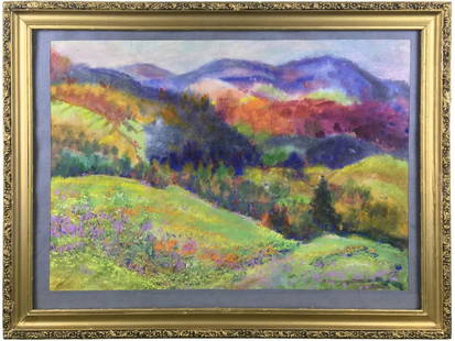 Mountain landscape watercolor, Nechvoglod Mykola: Title: "Mountain landscape" watercolorArtist: Nechvoglod MykolaMedium: Watercolor, paperDate/Period: 2007Additional Information: 5% of the purchase amount will be transferred to the fund for