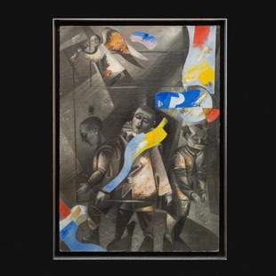 Dolls oil painting, Lesnichiy Gennady: Title: "Dolls" oil paintingArtist: Lesnichiy GennadyMedium: Oil on fiberboardDate/Period: 1992Additional Information: 5% of the purchase amount will be transferred to the fund for humanitarian aid to