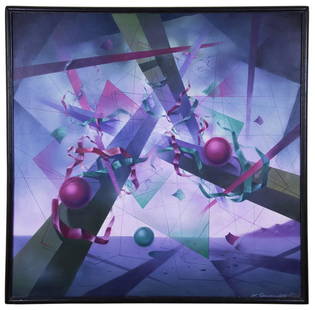Metaphysical composition painting, Taverovsky Igor: Title: "Metaphysical composition" paintingArtist: Taverovsky IgorMedium: Oil on canvasDate/Period: 2003Additional Information: 5% of the purchase amount will be transferred to the fund for