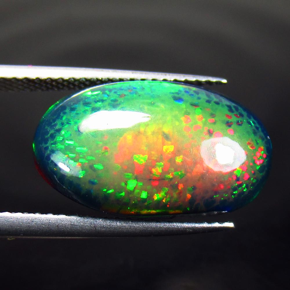 6.00 Ctw Natural Ethiopian Black Fire Opal Oval Cab (1 of 2)