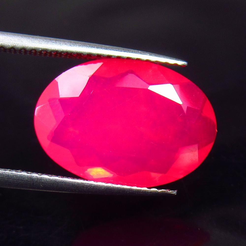 3.87 Ctw Natural Pink Fire Opal Oval Cut (1 of 3)