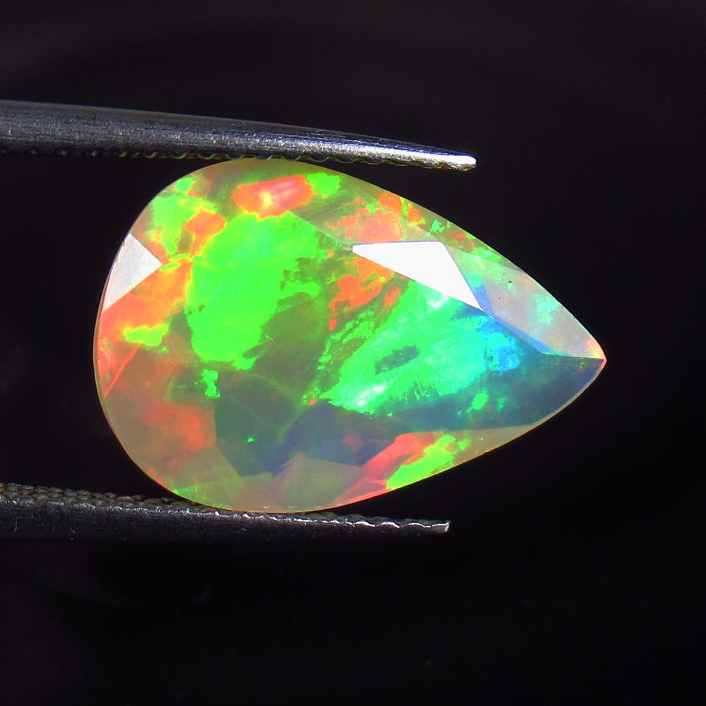 4.04 Ctw Natural Multi-Color Fire Opal Pear Cut (1 of 2)