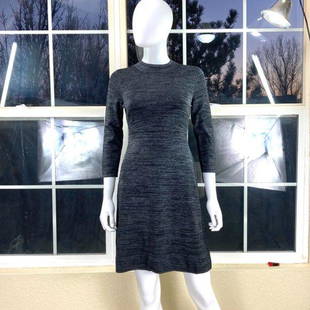 Ann Taylor Petite Gray Sweater Dress: New with tags Ann Klein Dark gray sweater dress Tight knit Size MP Bust 30" Sleeve 18" Total length 35" Has an empire waistline Excellent condition MSRP $159 Reserve: $15.00 Shipping:Domestic: