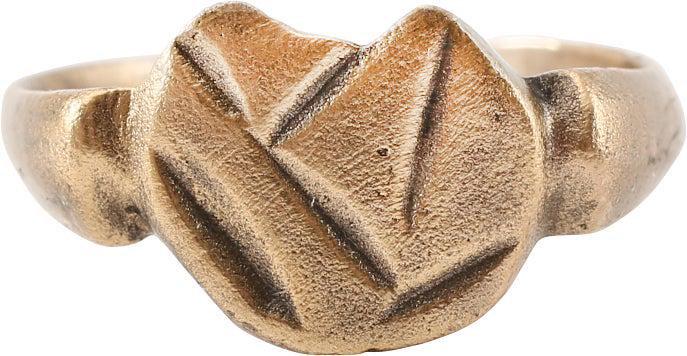 LATE ROMAN/MEDIEVAL RING, SZ 5 3/4 (1 of 3)