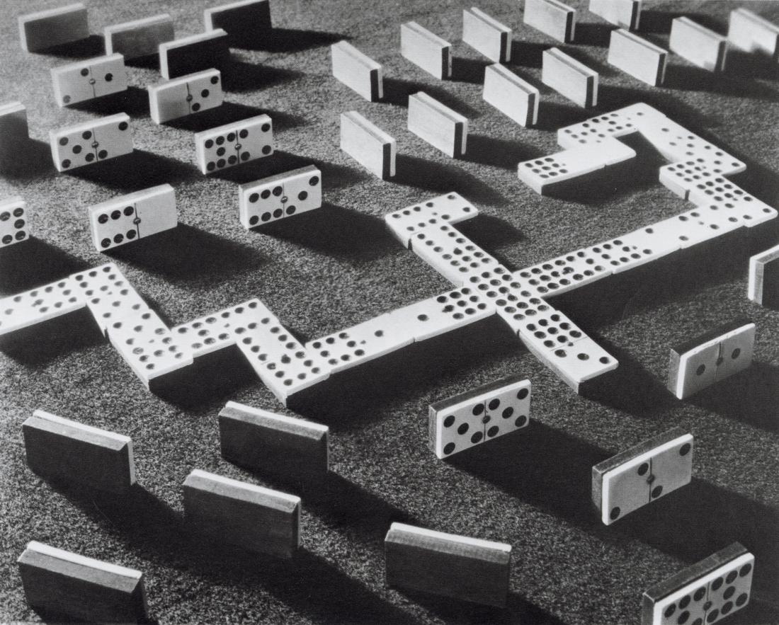 LAURA GILPIN - Dominoes, 1930: Artist: Laura Gilpin Title: Dominoes, 1930 Medium: Photo Litho, 1989, USA Dimensions: 6.95x5.55" Description: Heat Wax Mounted on 8.5x11" Conservation Board Artist Bio: Laura Levine is an American mul