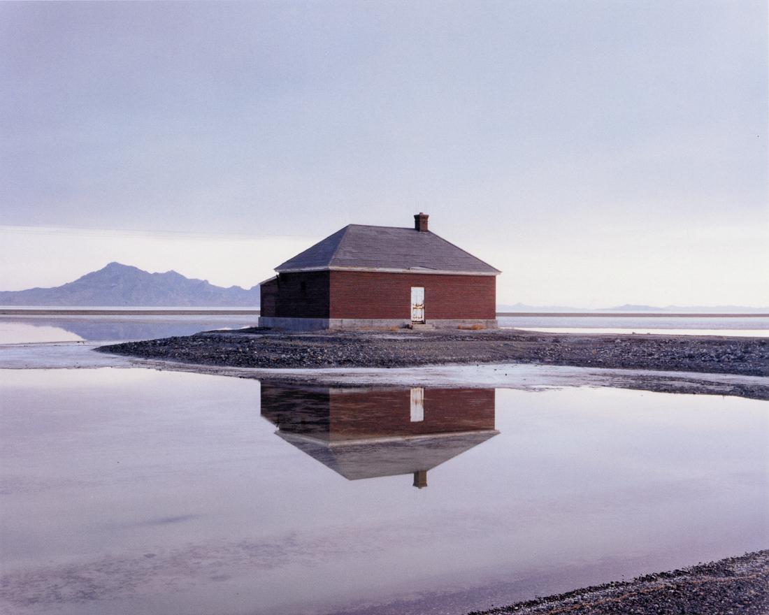 RICHARD MISRACH - Brick Building, Utah, 1991: Artist: Richard Misrach Title: Brick Building, Utah, 1991 Medium: Photo Litho, 1999, Germany Dimensions: 9.15x7.3" Description: Heat Wax Mounted on 11x14" Conservation Board Artist Bio: Richard Misrac