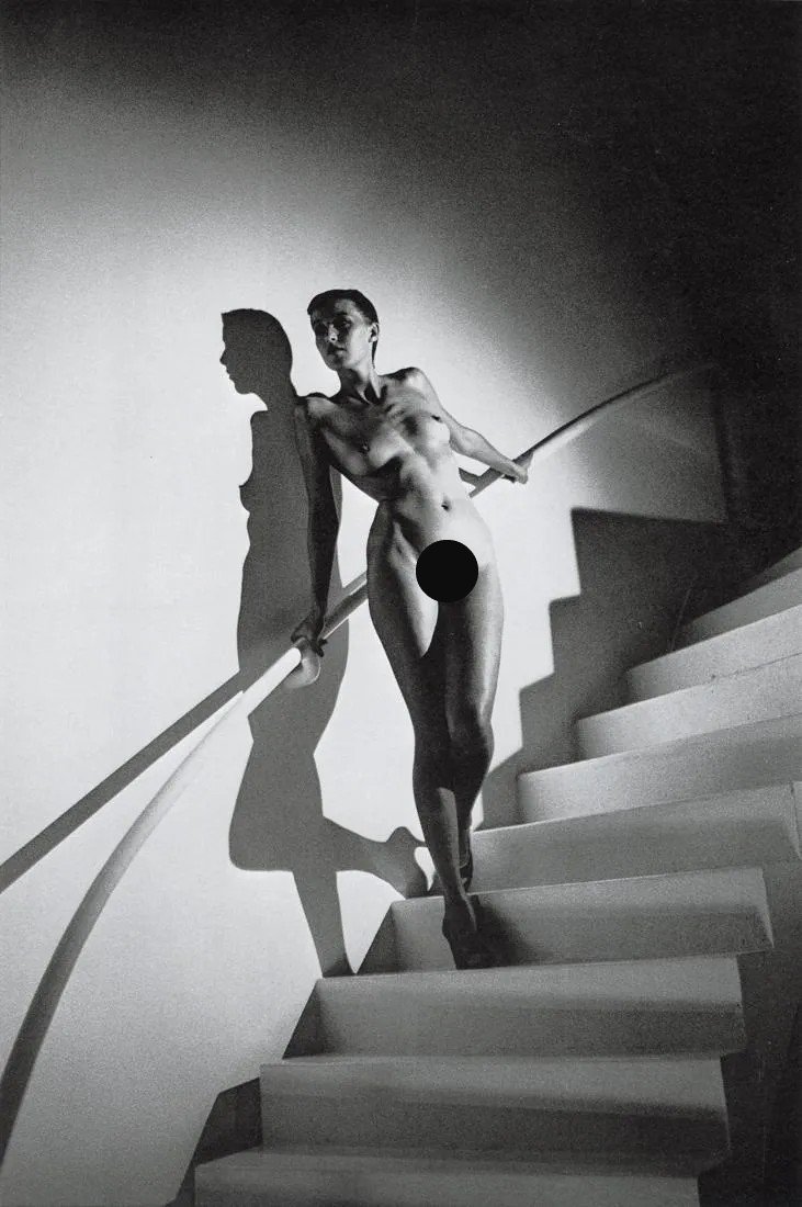 HELMUT NEWTON - In My Studio, Paris, 1978: Artist: Helmut Newton Title: In My Studio, Paris, 1978 Medium: Photo Litho, 1979, USA Dimensions: 6.6x9.95" Description: Heat Wax Mounted on 11x14" Conservation Board Artist Bio: Helmut Newton (1920-2