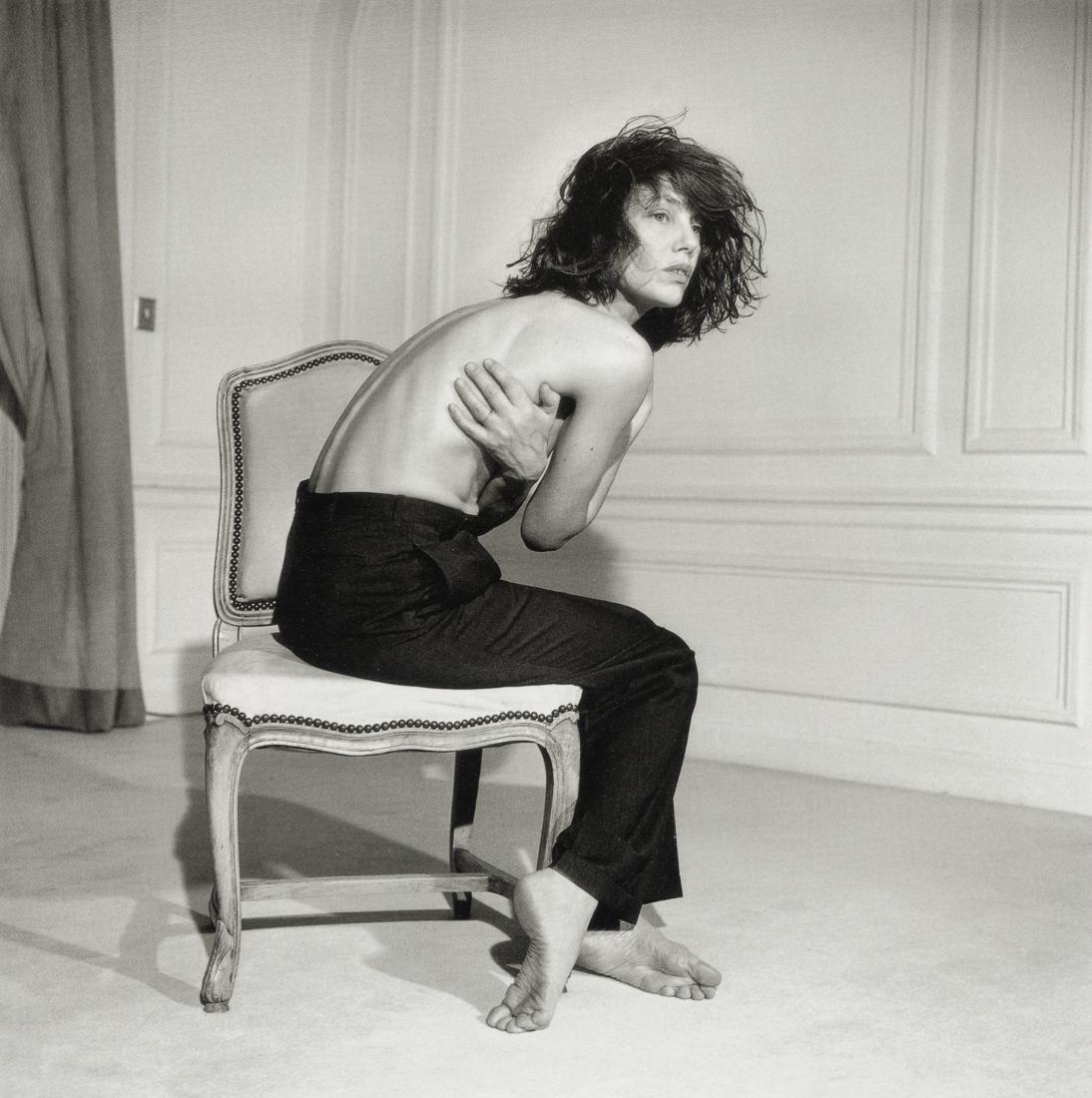 BETTINA RHEIMS - Jane Birkin II, Paris, 1992: Artist: Bettina Rheims Title: Jane Birkin II, Novembre 1992, Paris Medium: Photo Litho, 2004, Italy Dimensions: 7.2x7.2" Description: Heat Wax Mounted on 8.5x11" Conservation Board Artist Bio: Bettina