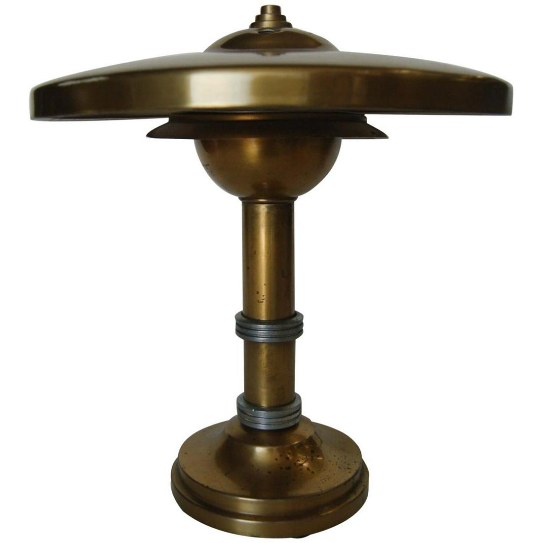 Machine Age Brass And Aluminum Desk Lamp (1 of 6)