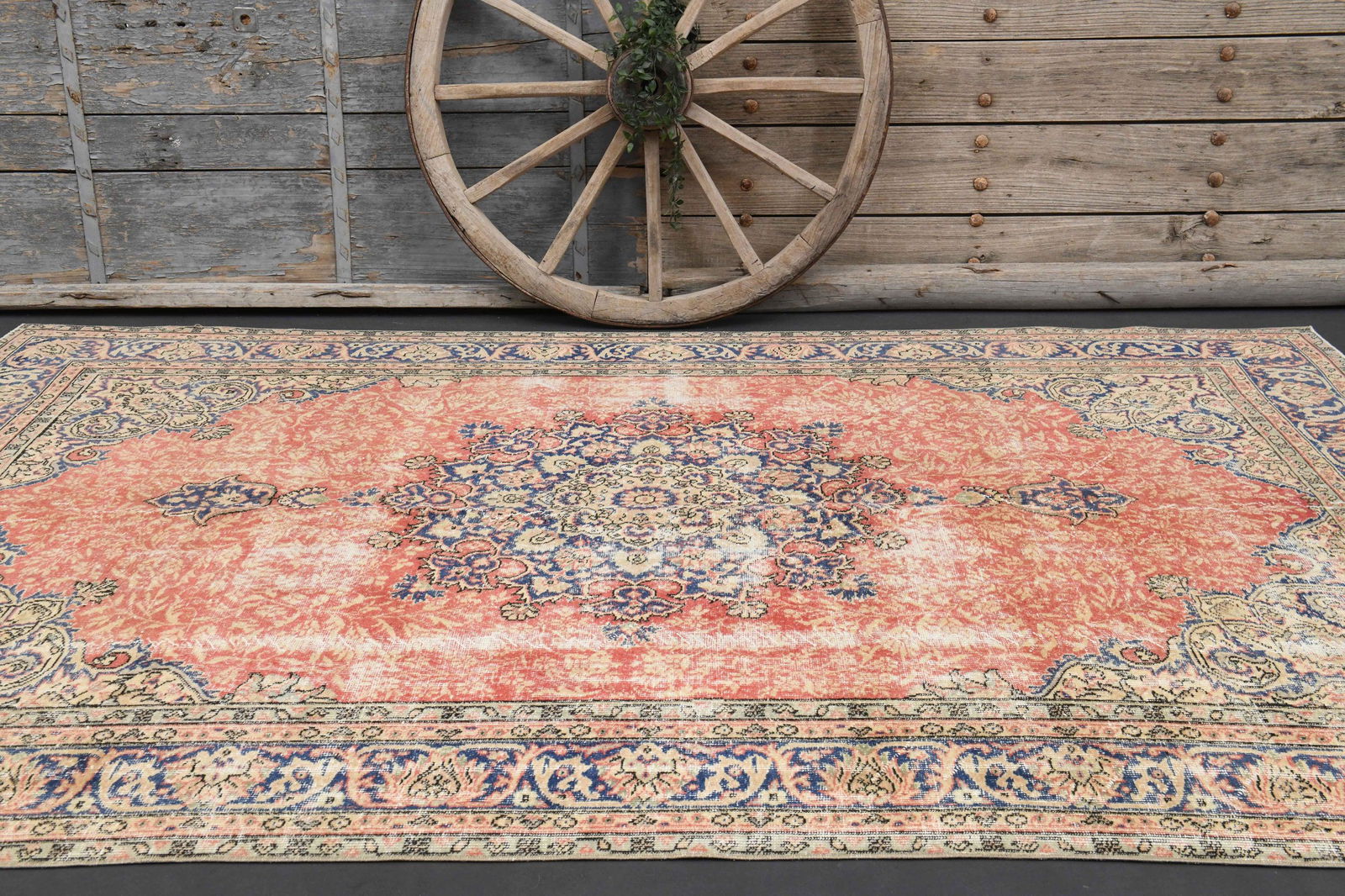 6.6x10.1 1970s Turkish Exclusive Vintage Area Rug (1 of 9)